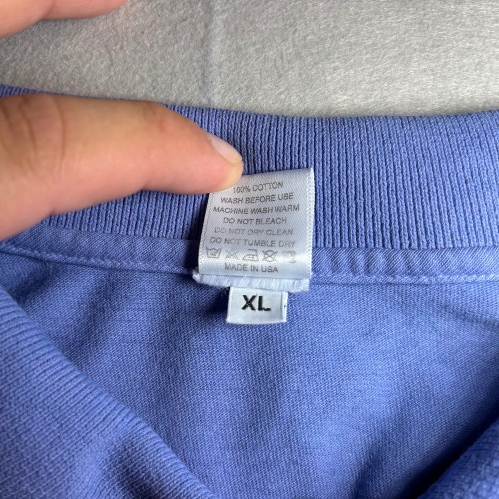 SOL Apparel Men's Polo Shirt XL Blue 100% Cotton Made in USA - Picture 7 of 16